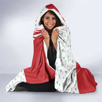 Morocco Christmas Hooded Blanket with Red Horse Santa Hat Arabesque Pattern and Holiday Icons Design - Wonder Print Shop