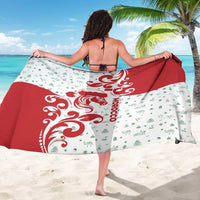 Morocco Christmas Sarong with Red Horse Santa Hat Arabesque Pattern and Holiday Icons Design - Wonder Print Shop