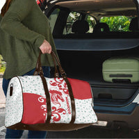 Morocco Christmas Travel Bag with Red Horse Santa Hat Arabesque Pattern and Holiday Icons Design - Wonder Print Shop