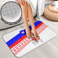 Slovenia Christmas Bathroom Set with Saint Nicholas White Horse Snowflake Pattern and National Flag Design - Wonder Print Shop