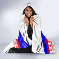 Slovenia Christmas Hooded Blanket with Saint Nicholas White Horse Snowflake Pattern and National Flag Design - Wonder Print Shop
