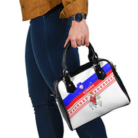 Slovenia Christmas Shoulder Handbag with Saint Nicholas White Horse Snowflake Pattern and National Flag Design - Wonder Print Shop