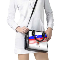 Slovenia Christmas Shoulder Handbag with Saint Nicholas White Horse Snowflake Pattern and National Flag Design - Wonder Print Shop
