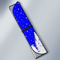 Slovenia Christmas Auto Sun Shade with Bear Potica Cake Snowy Tree and National Emblem Design - Wonder Print Shop