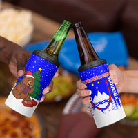 Slovenia Christmas 4 in 1 Can Cooler Tumbler with Bear Potica Cake Snowy Tree and National Emblem Design - Wonder Print Shop