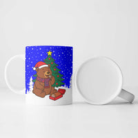 Slovenia Christmas Ceramic Mug with Bear Potica Cake Snowy Tree and National Emblem Design - Wonder Print Shop
