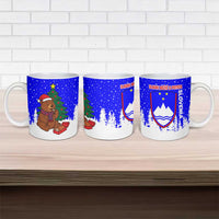 Slovenia Christmas Ceramic Mug with Bear Potica Cake Snowy Tree and National Emblem Design - Wonder Print Shop