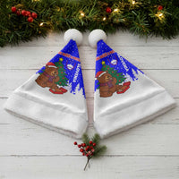Slovenia Christmas Santa Hat with Bear Potica Cake Snowy Tree and National Emblem Design - Wonder Print Shop