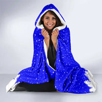 Slovenia Christmas Hooded Blanket with Bear Potica Cake Snowy Tree and National Emblem Design - Wonder Print Shop