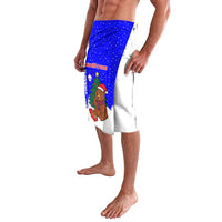 Slovenia Christmas Lavalava with Bear Potica Cake Snowy Tree and National Emblem Design - Wonder Print Shop