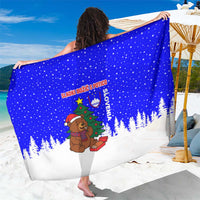 Slovenia Christmas Sarong with Bear Potica Cake Snowy Tree and National Emblem Design - Wonder Print Shop
