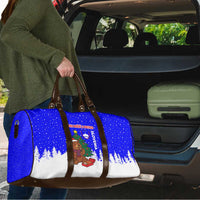 Slovenia Christmas Travel Bag with Bear Potica Cake Snowy Tree and National Emblem Design - Wonder Print Shop