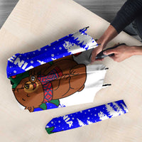 Slovenia Christmas Umbrella with Bear Potica Cake Snowy Tree and National Emblem Design - Wonder Print Shop