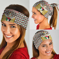 Palestine Christmas Neck Gaiter with Red-Green Pattern, Golden Eagle Emblem, and Jesus Holding Flag Motif - Wonder Print Shop