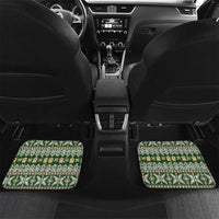 Palestine Christmas Car Mats with Green-White Theme, Tree Ornaments, and Nativity Scene Motif - Wonder Print Shop