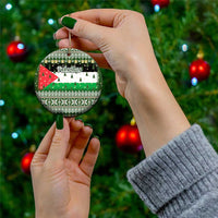 Palestine Christmas Ceramic Ornament with Green-White Theme, Tree Ornaments, and Nativity Scene Motif - Wonder Print Shop