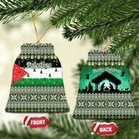 Palestine Christmas Ceramic Ornament with Green-White Theme, Tree Ornaments, and Nativity Scene Motif - Wonder Print Shop