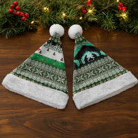 Palestine Christmas Santa Hat with Green-White Theme, Tree Ornaments, and Nativity Scene Motif - Wonder Print Shop