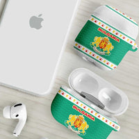 Bulgaria Christmas AirPods Case with Green-White Theme, Coat of Arms, and National Flag Motif - Wonder Print Shop
