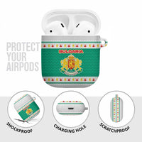 Bulgaria Christmas AirPods Case with Green-White Theme, Coat of Arms, and National Flag Motif - Wonder Print Shop