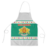 Bulgaria Christmas Apron with Green-White Theme, Coat of Arms, and National Flag Motif - Wonder Print Shop