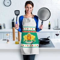 Bulgaria Christmas Apron with Green-White Theme, Coat of Arms, and National Flag Motif - Wonder Print Shop