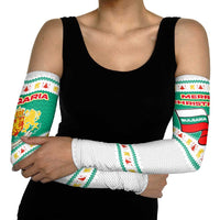 Bulgaria Christmas Arm Sleeves with Green-White Theme, Coat of Arms, and National Flag Motif - Wonder Print Shop