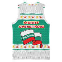 Bulgaria Christmas Basketball Jersey with Green-White Theme, Coat of Arms, and National Flag Motif - Wonder Print Shop