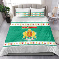 Bulgaria Christmas Bedding Set with Green-White Theme, Coat of Arms, and National Flag Motif - Wonder Print Shop