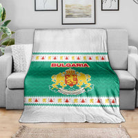 Bulgaria Christmas Blanket with Green-White Theme, Coat of Arms, and National Flag Motif - Wonder Print Shop