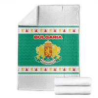 Bulgaria Christmas Blanket with Green-White Theme, Coat of Arms, and National Flag Motif - Wonder Print Shop