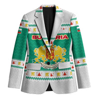 Bulgaria Christmas Blazer with Green-White Theme, Coat of Arms, and National Flag Motif - Wonder Print Shop