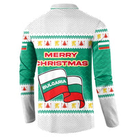 Bulgaria Christmas Button Sweatshirt with Green-White Theme, Coat of Arms, and National Flag Motif - Wonder Print Shop