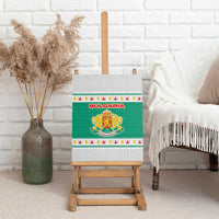 Bulgaria Christmas Canvas Wall Art with Green-White Theme, Coat of Arms, and National Flag Motif - Wonder Print Shop