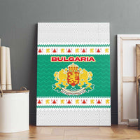 Bulgaria Christmas Canvas Wall Art with Green-White Theme, Coat of Arms, and National Flag Motif - Wonder Print Shop