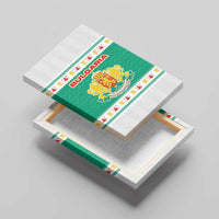 Bulgaria Christmas Canvas Wall Art with Green-White Theme, Coat of Arms, and National Flag Motif - Wonder Print Shop