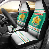 Bulgaria Christmas Car Seat Cover with Green-White Theme, Coat of Arms, and National Flag Motif - Wonder Print Shop
