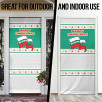 Bulgaria Christmas Door Cover with Green-White Theme, Coat of Arms, and National Flag Motif - Wonder Print Shop