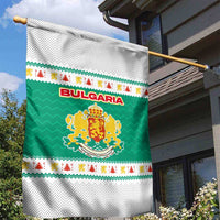 Bulgaria Christmas Garden Flag with Green-White Theme, Coat of Arms, and National Flag Motif - Wonder Print Shop