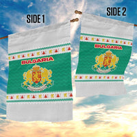Bulgaria Christmas Garden Flag with Green-White Theme, Coat of Arms, and National Flag Motif - Wonder Print Shop
