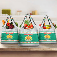Bulgaria Christmas Grocery Bag with Green-White Theme, Coat of Arms, and National Flag Motif - Wonder Print Shop