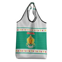 Bulgaria Christmas Grocery Bag with Green-White Theme, Coat of Arms, and National Flag Motif - Wonder Print Shop