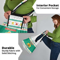Bulgaria Christmas Grocery Bag with Green-White Theme, Coat of Arms, and National Flag Motif - Wonder Print Shop