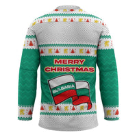 Bulgaria Christmas Hockey Jersey with Green-White Theme, Coat of Arms, and National Flag Motif - Wonder Print Shop