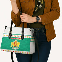 Bulgaria Christmas Leather Bag with Green-White Theme, Coat of Arms, and National Flag Motif - Wonder Print Shop
