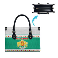 Bulgaria Christmas Leather Bag with Green-White Theme, Coat of Arms, and National Flag Motif - Wonder Print Shop
