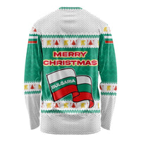 Bulgaria Christmas Long Sleeve Shirt with Green-White Theme, Coat of Arms, and National Flag Motif - Wonder Print Shop