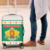 Bulgaria Christmas Luggage Cover with Green-White Theme, Coat of Arms, and National Flag Motif - Wonder Print Shop