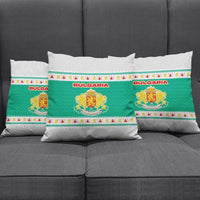 Bulgaria Christmas Pillow Cover with Green-White Theme, Coat of Arms, and National Flag Motif - Wonder Print Shop