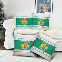 Bulgaria Christmas Pillow Cover with Green-White Theme, Coat of Arms, and National Flag Motif - Wonder Print Shop
